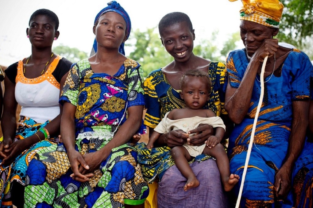 Women and baby in Ghana
